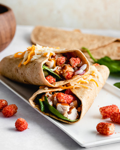 Low Carb Crispy BBQ Chicken Wraps