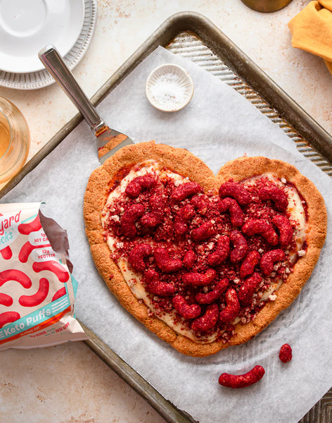 Keto Flamin' Heart Pizza!