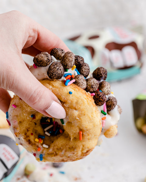 Keto Cereal Donut Ice Cream Sandwiches