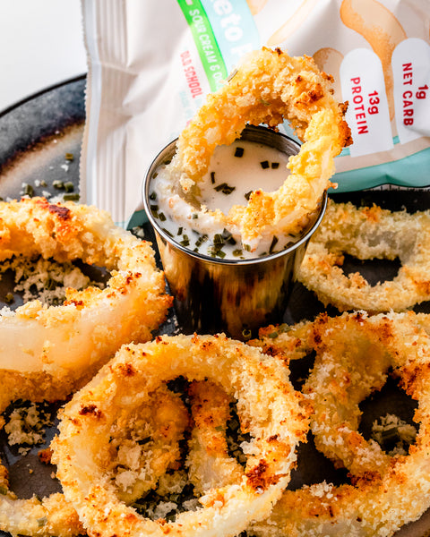 Keto Baked Sour Cream and Onion Rings!