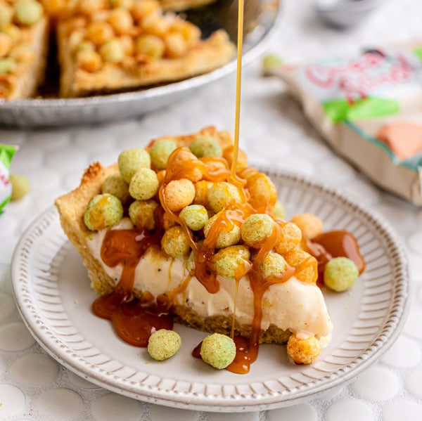 Keto Caramel Apple Cereal Ice Cream Pie