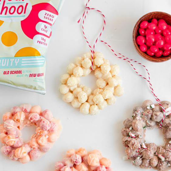 Keto Cereal Christmas Wreath Ornaments