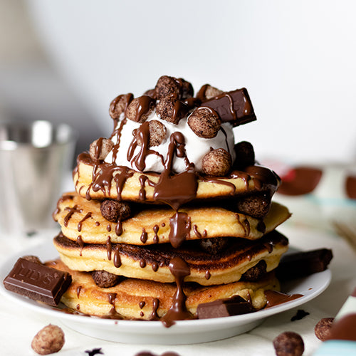 Loaded Keto Cocoa Cereal Pancakes