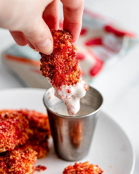 Keto Flaming Hot Mozzarella Sticks