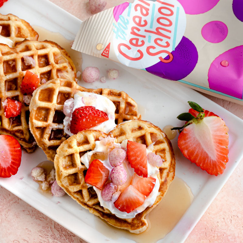 Berries & Cream Keto Cereal Waffles