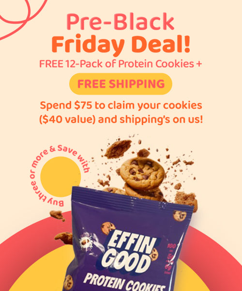 Spend $60 and get free protein cookies offer banner