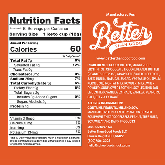 Low Carb Peanut Butter Cups 6oz (2 Pack)