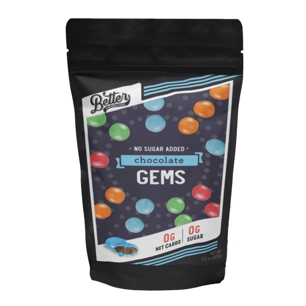 BTG Gems 2oz bag, a colorful, bite-sized snack in a transparent package.