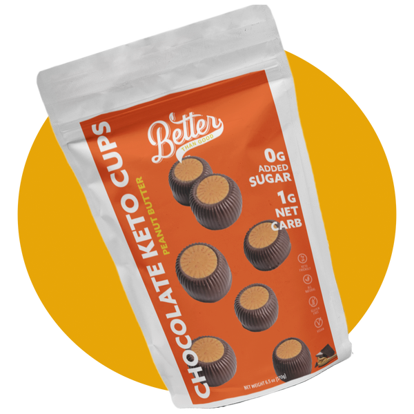 Low Carb Peanut Butter Cups by Better Than Good Foods, a 6oz 2-pack of delicious, keto-friendly treats.