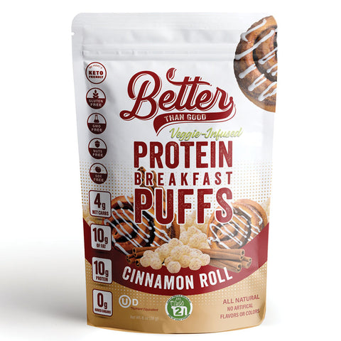 BTG Protein COATED Puffs -12pk Cinnamon Roll